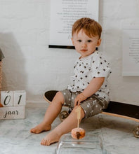 Load image into Gallery viewer, 2-Piece T-Shirt/Shorts Set - Cross Black and White/ Cross Grey