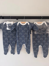 Load image into Gallery viewer, SALE - Footed Romper and Beanie Set - Arc Blue