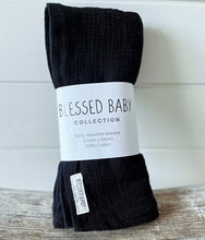 Load image into Gallery viewer, Baby Basics - Swaddle Blanket - Muslin Black