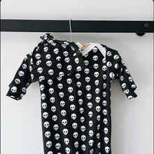 Load image into Gallery viewer, Footed Romper -  Skull White