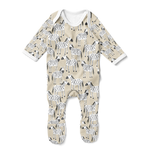 Load image into Gallery viewer, Footed Romper - Zebras