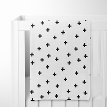 Load image into Gallery viewer, Swaddle Blanket - Cross Black and White