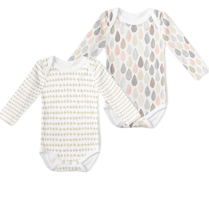 2-Piece Long Sleeve Onesie Set - Scattered Droplets's / Morse Stone