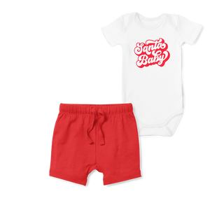 2 -Piece Shorts/Onesie Set - Santa Baby