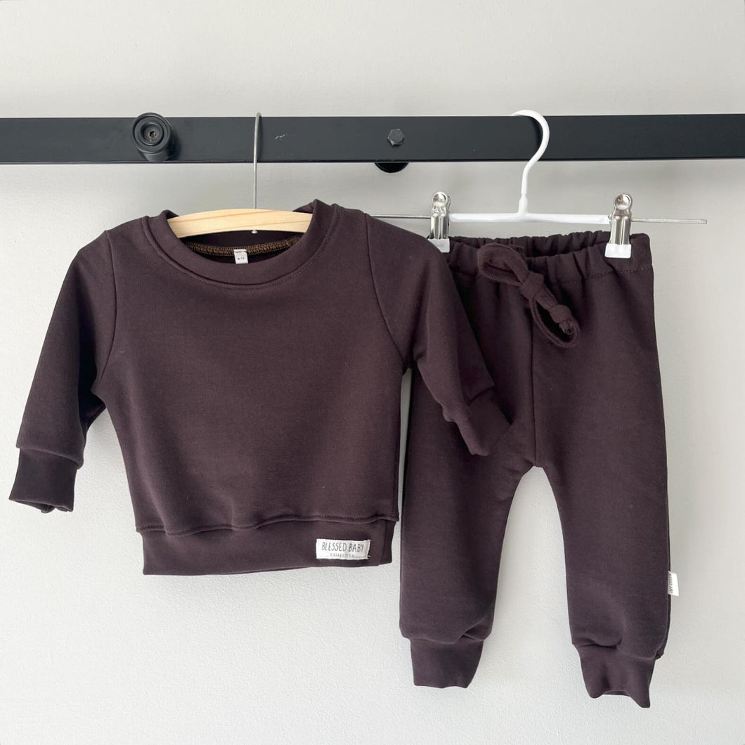 SALE - Tracksuit set - Brushed Fleece Brown