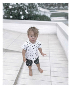 2-Piece T-Shirt/Shorts Set - Cross White/Black