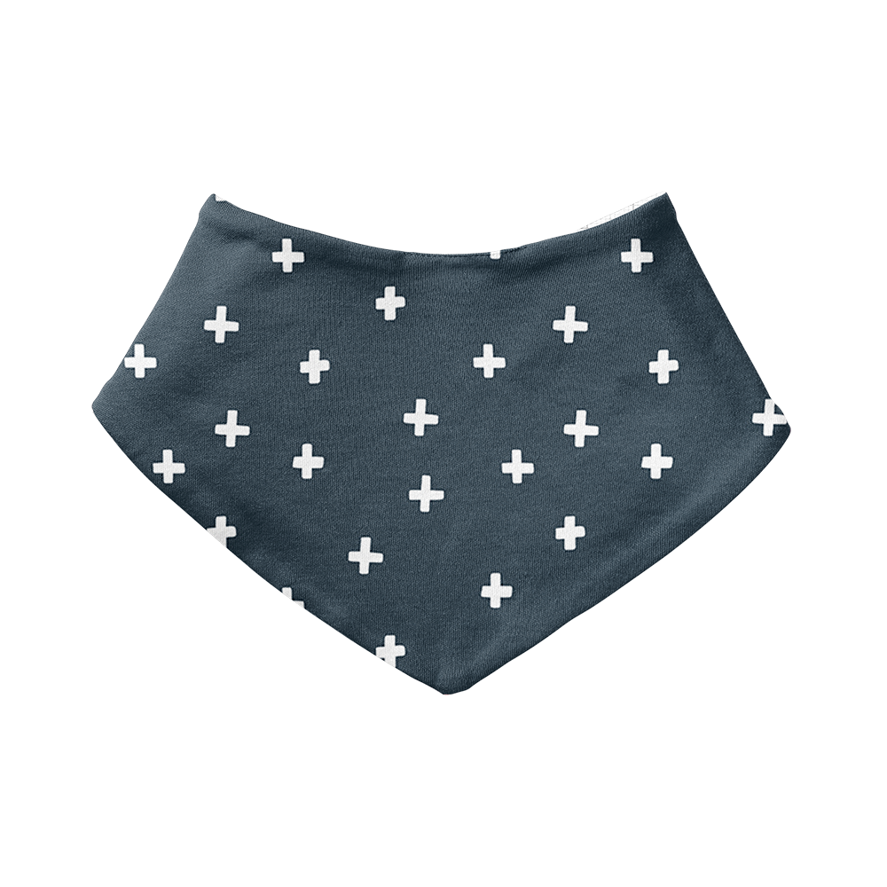 SALE - Bandana Bib - Cross blue