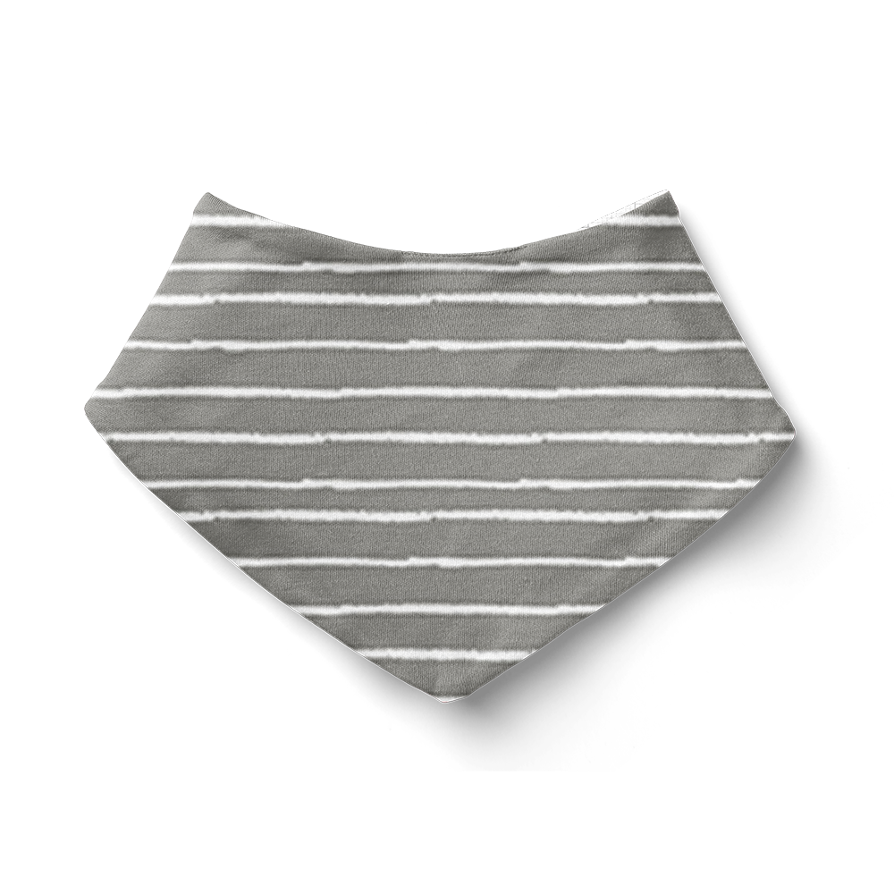 SALE - Bandana Bib - Stripe grey