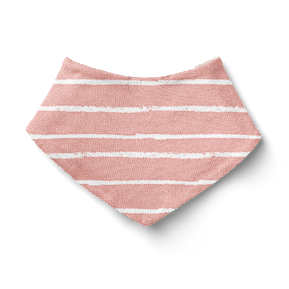 SALE - Bandana Bib - Stripe blush