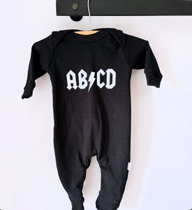 Footed Romper - ABCD
