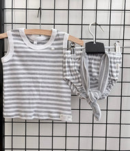 Load image into Gallery viewer, SALE - Baby Basics - Nappy cover Set white lines
