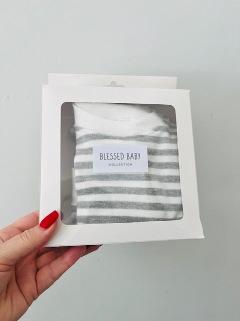 Box Set - Grey White Lines Sweater set