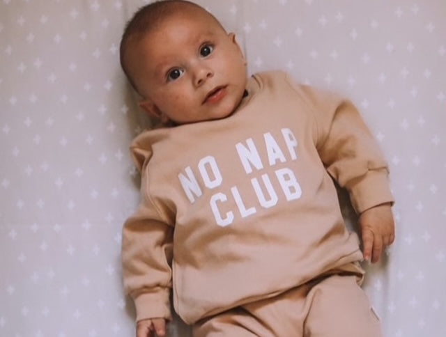 Sweater - No Nap Club Stone