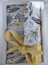 Load image into Gallery viewer, SALE - Summer Set and blanket - Wild Floral set &amp; Yellow
