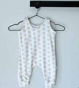 Summer Romper - Skull Pink