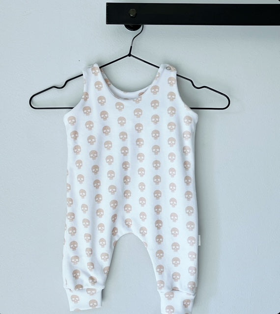 Summer Romper - Skull Pink