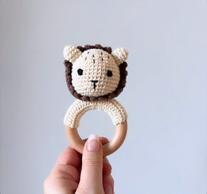 Lion Crochet Rattle
