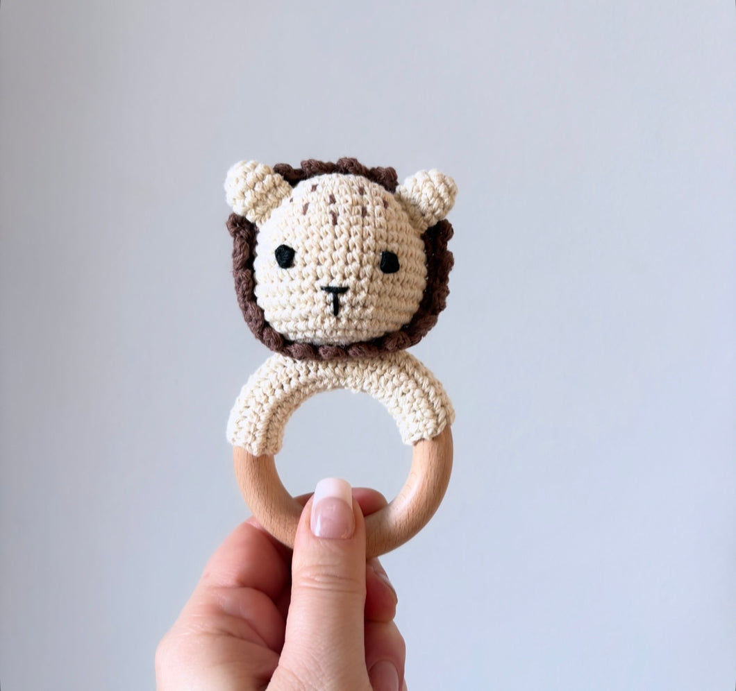 Lion Crochet Rattle