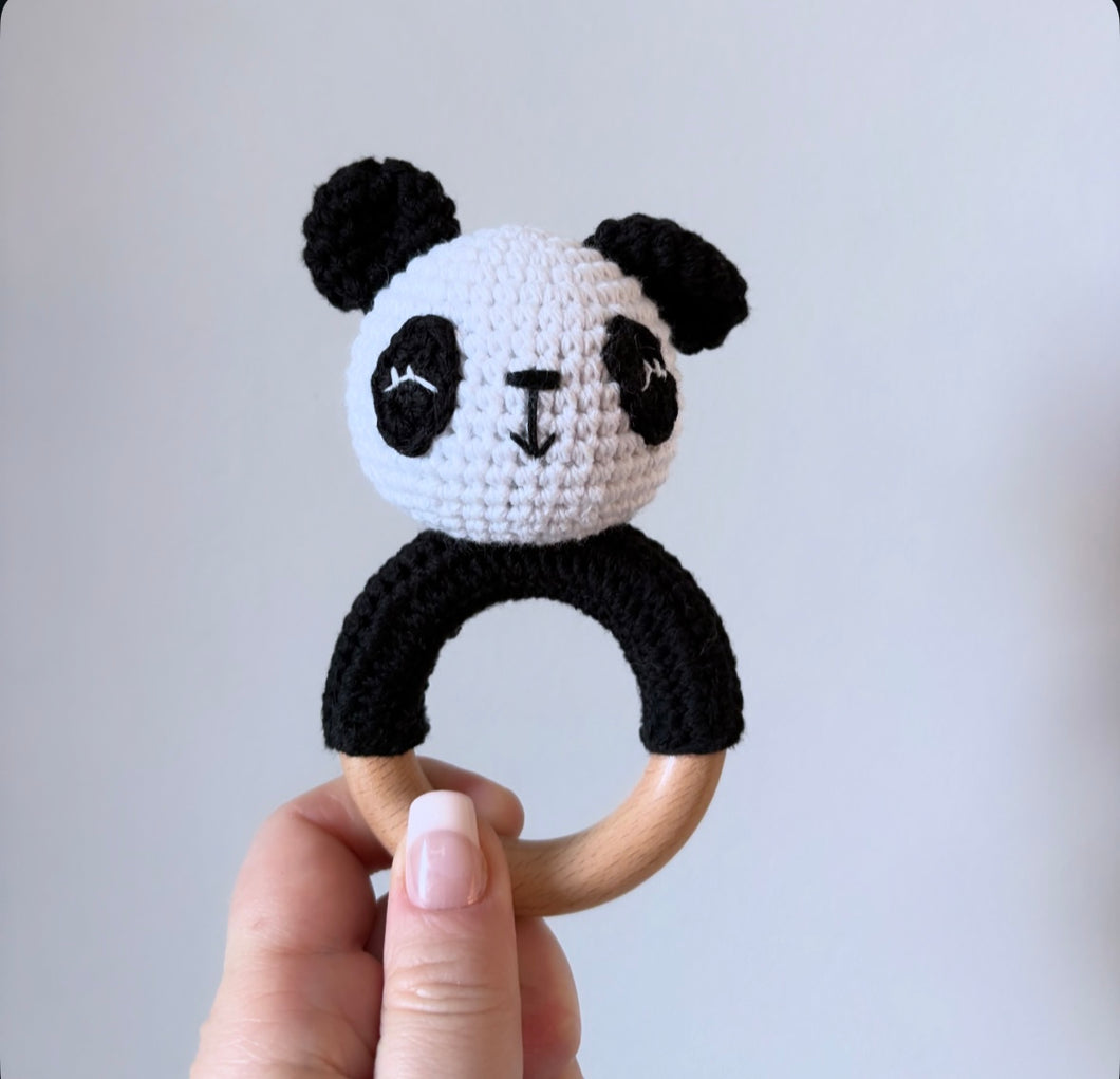 Panda Crochet Rattle