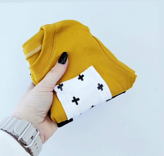 Sweater - Mustard/Cross pocket