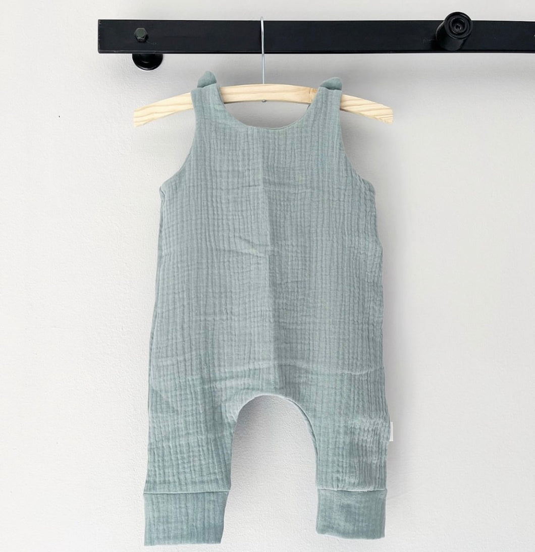 Summer Romper - Sage Muslin