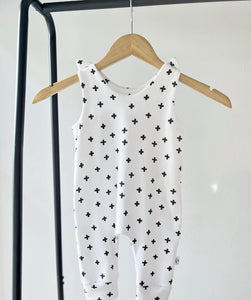 Summer Romper - Black Cross