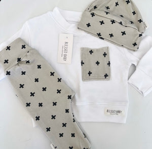 Sweater Set -Cross Stone and Black