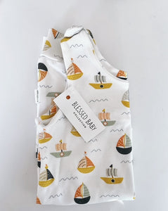 SALE - Summer Romper - Sail boats