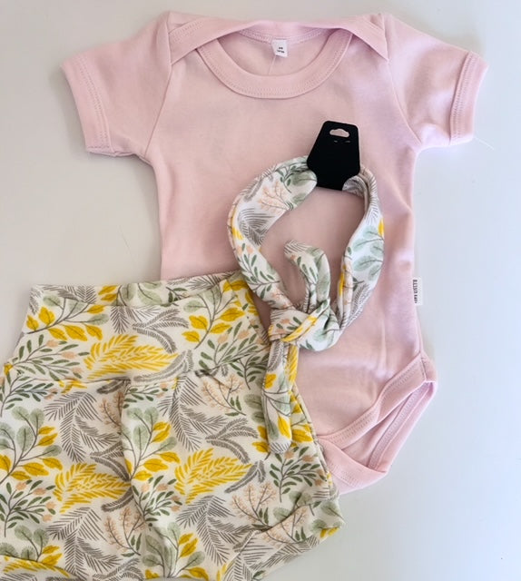 SALE - 3 piece summer set - Summer Floral /Pink
