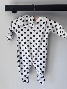 Footed Romper -  Polka Dot