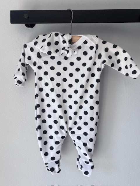 Footed Romper -  Polka Dot