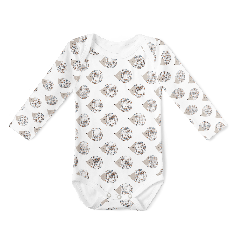 Long Sleeve Onesie - Hedgehog