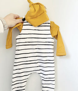 Summer Romper - Stripe White