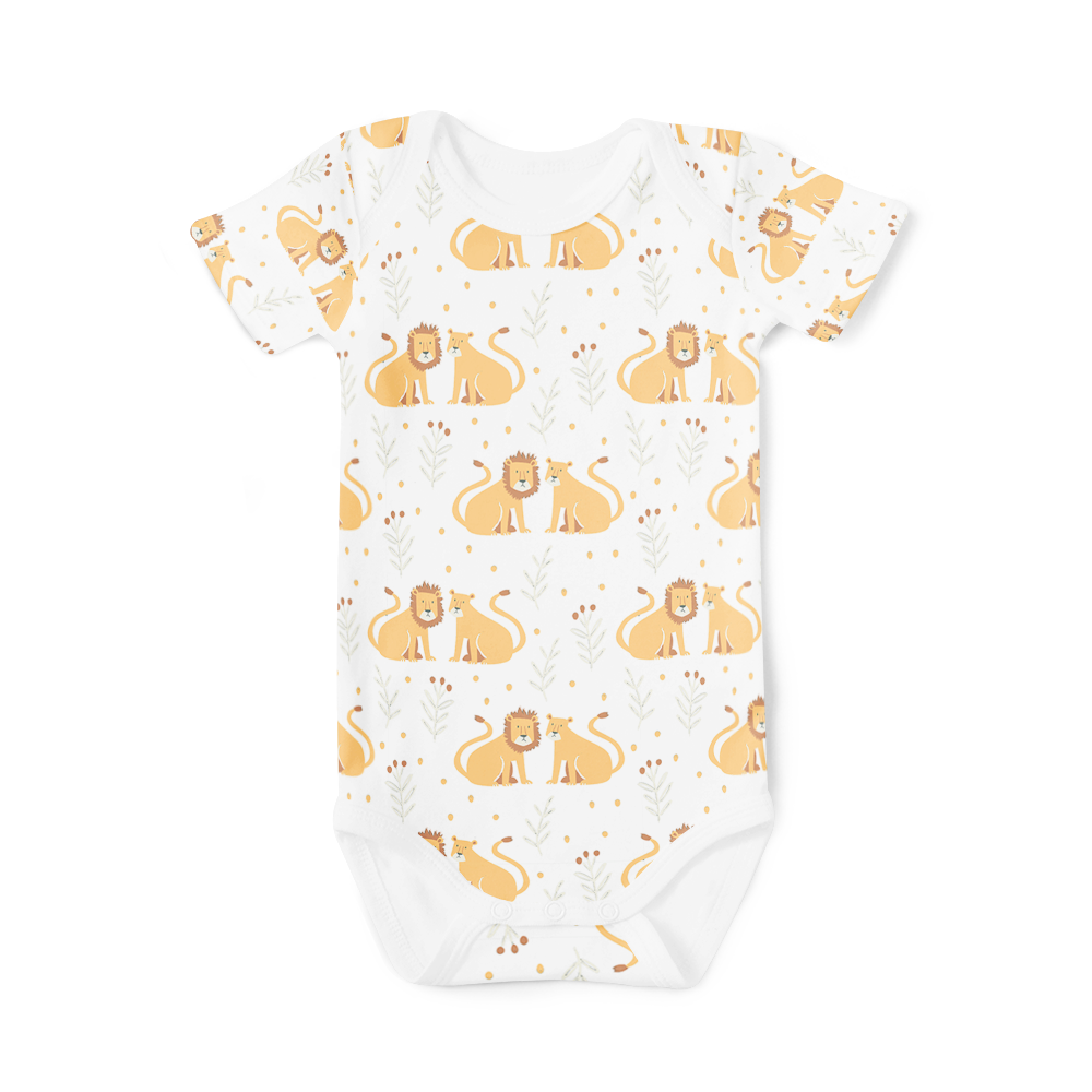 Short Sleeve Onesie -  Lions