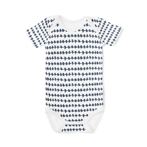 Short Sleeve Onesie -  Morse Blue