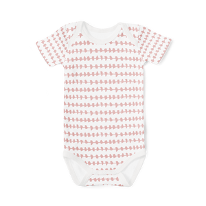 Short Sleeve Onesie -  Morse pink