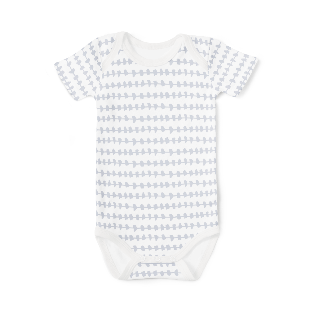 Short Sleeve Onesie -  Morse Grey