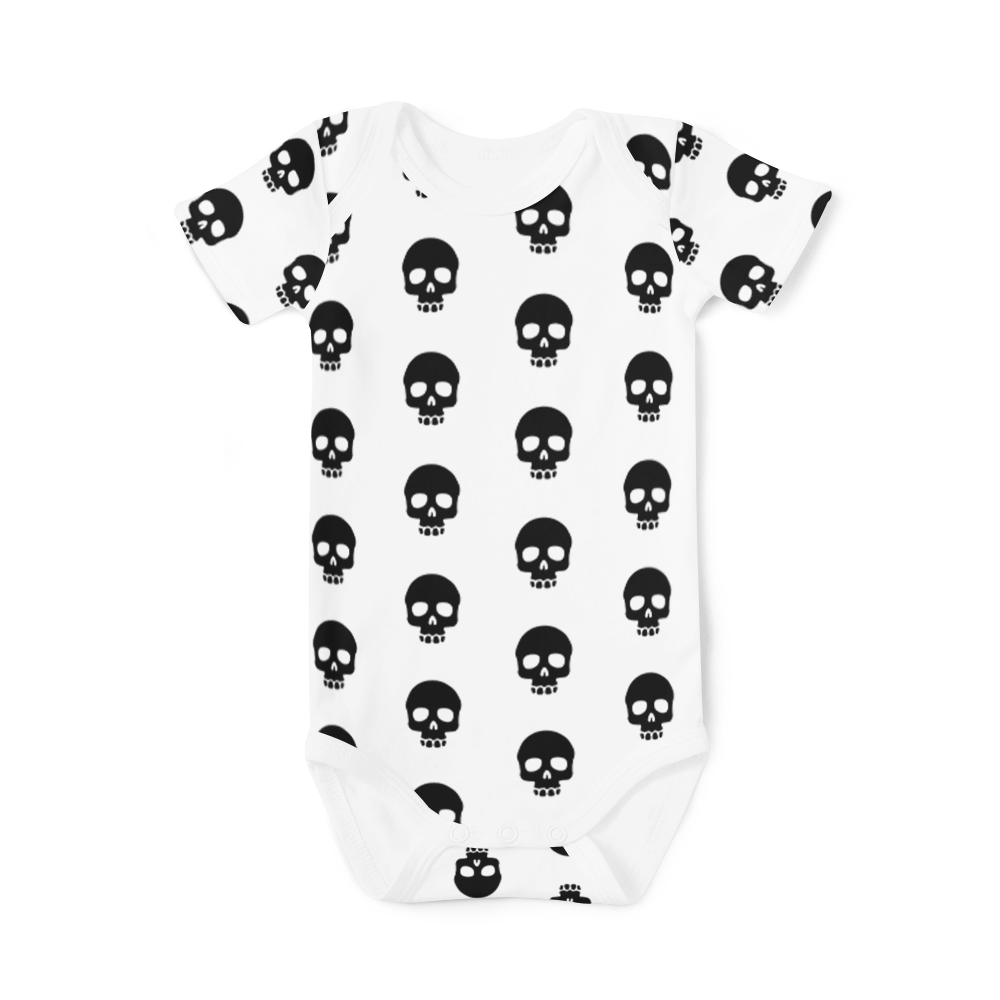 Short Sleeve Onesie -  Skulls