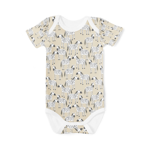 Short Sleeve Onesie -  Zebra