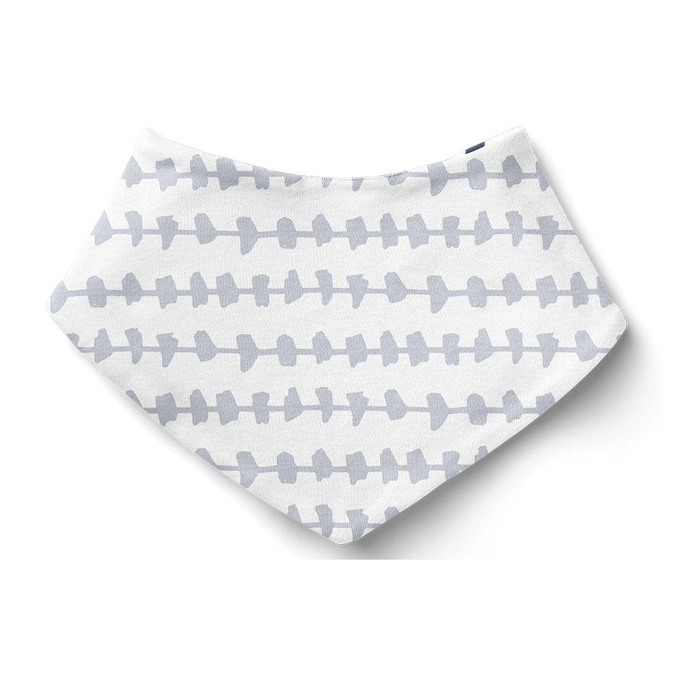 SALE - Bandana Bib - morse grey