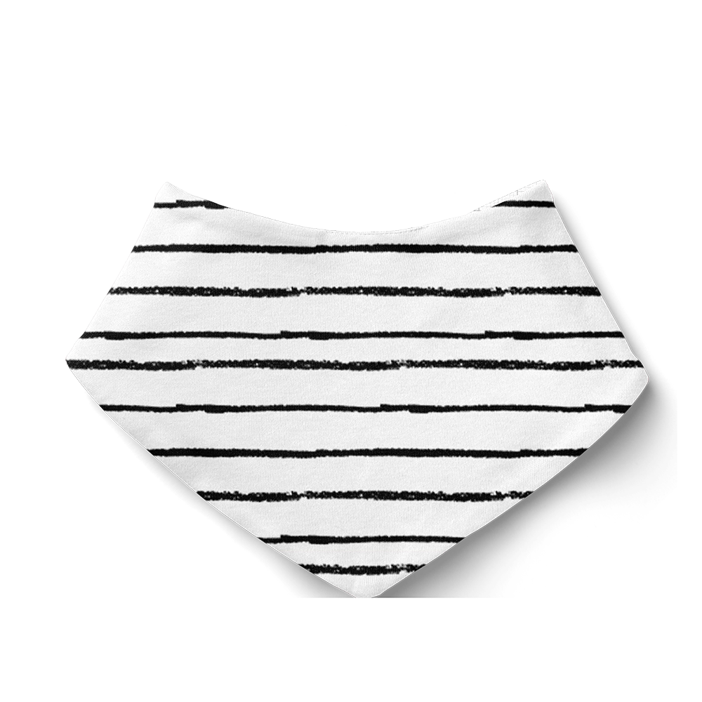 SALE - Bandana Bib - Stripe White