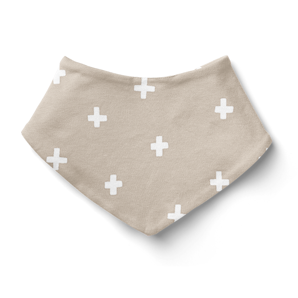 SALE - Bandana Bib -cross stone