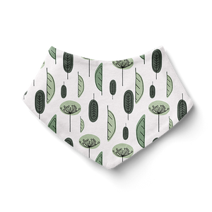 Bandana Bib - Green Leaves