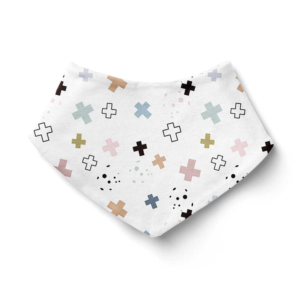Bandana Bib - Playful cross