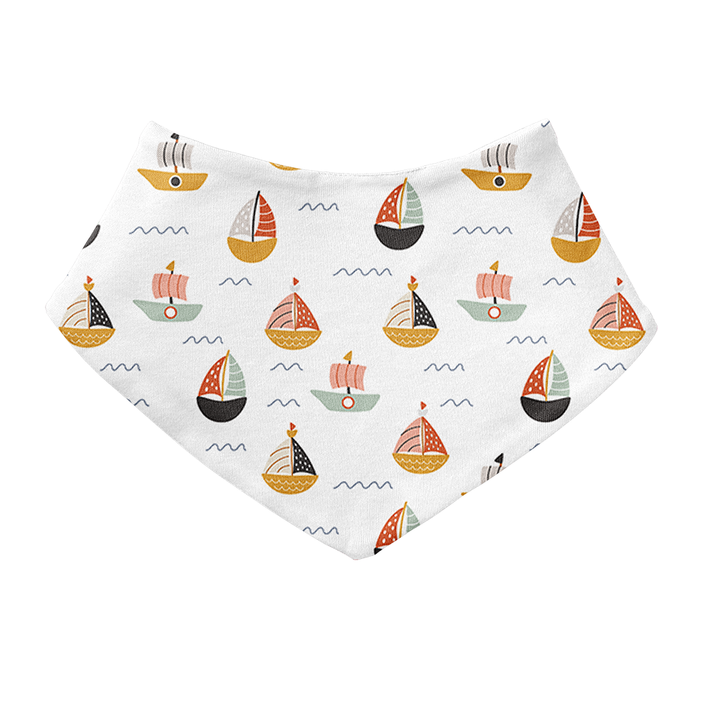SALE - Bandana Bib - Sail boats
