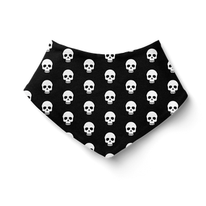 Bandana Bib - Skull White