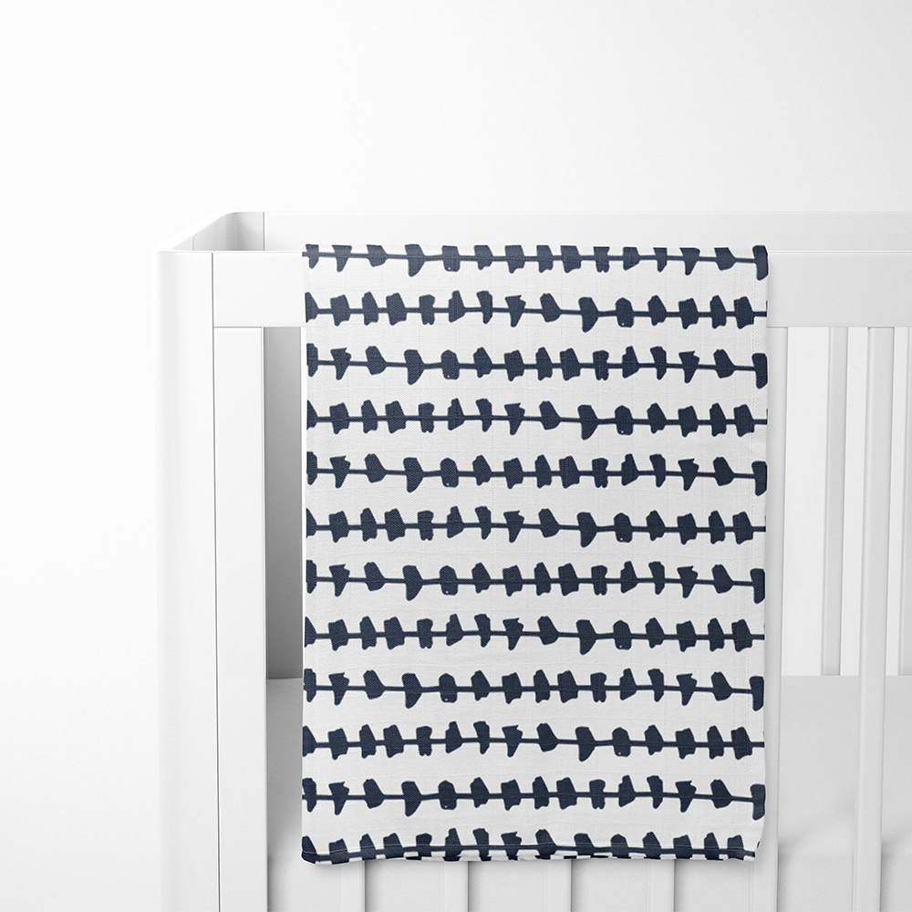 Swaddle Blanket - Morse blue