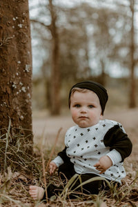 Sweater -  Cross- Black Sleeve