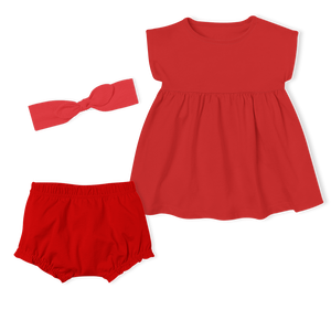 Summer Dress Set - Red