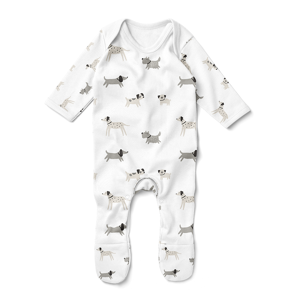 Footed Romper -  Dogs